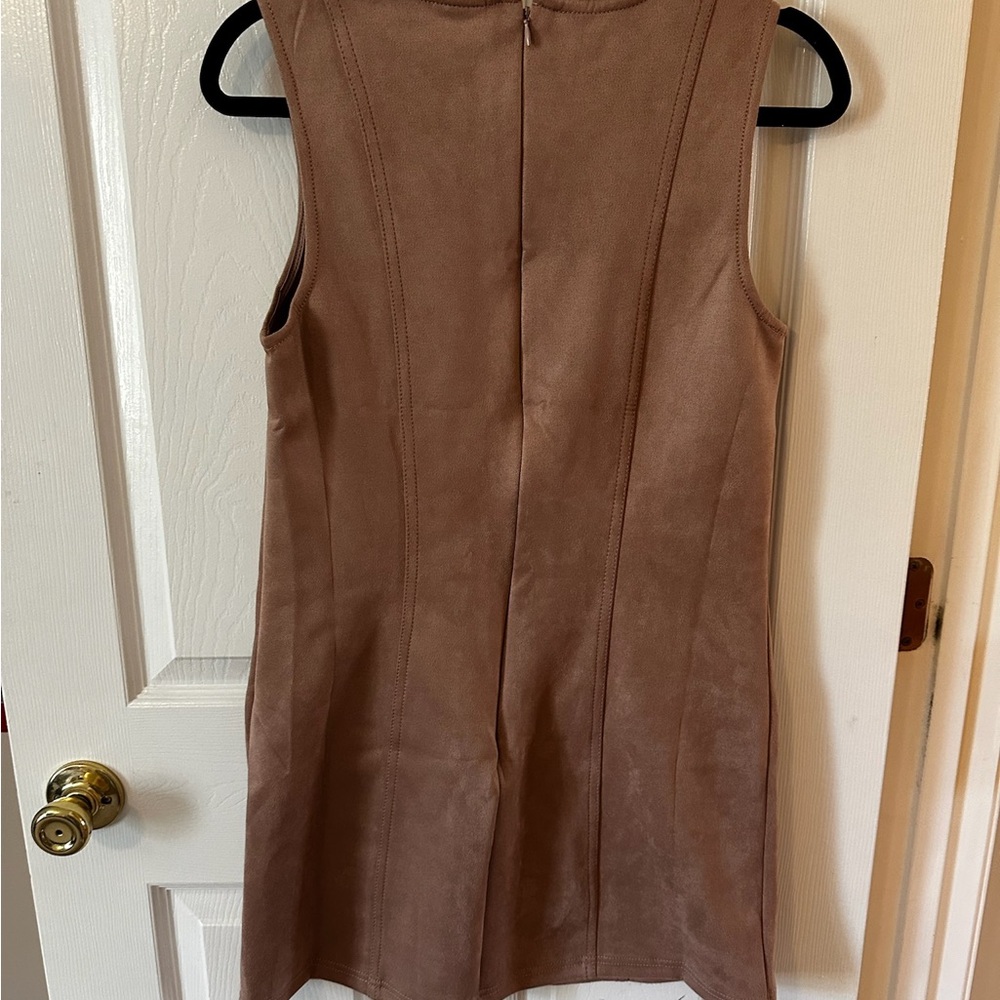 a new day Taupe Faux Suede Mini Dress - Picture 2 of 5